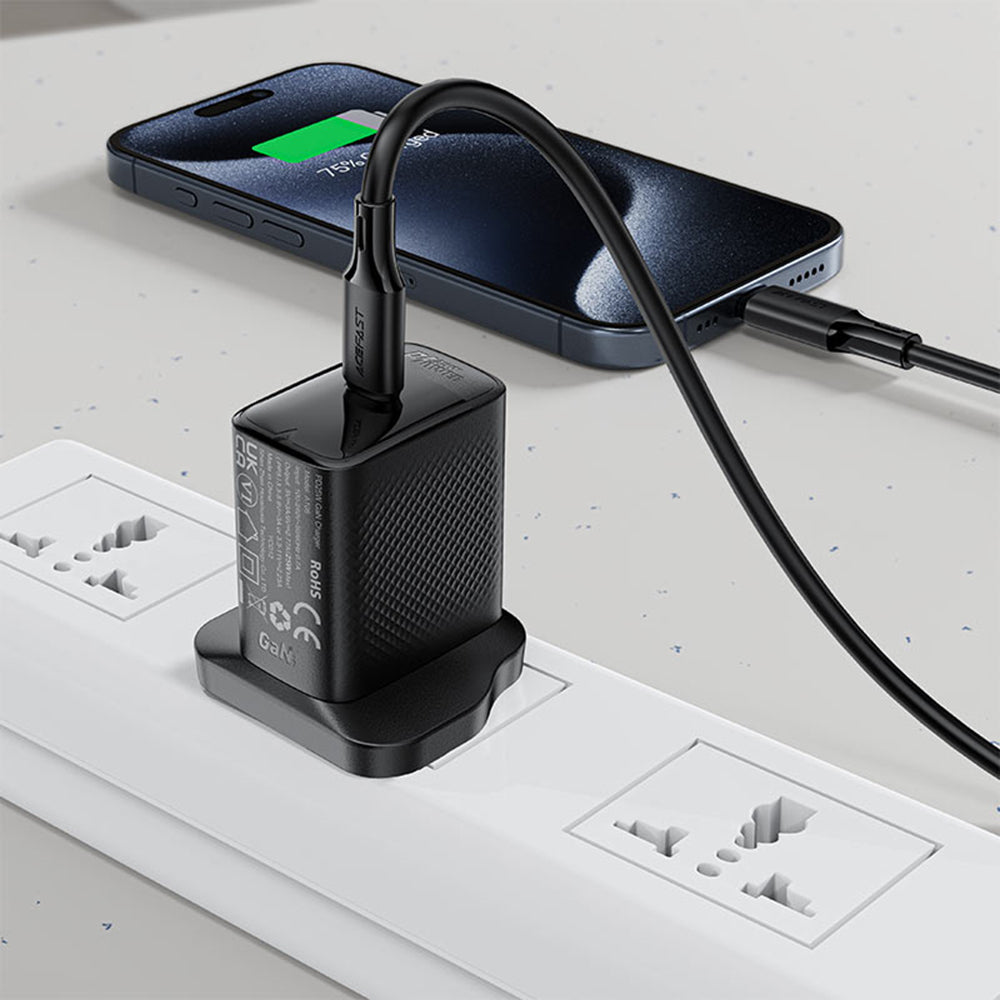 Data- og opladningskabel USB-C - USB-C Acefast C17-03, 60W, 1,2m, Sort