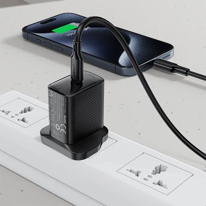 Data- og opladningskabel USB-C - USB-C Acefast C17-03, 60W, 1,2m, Sort