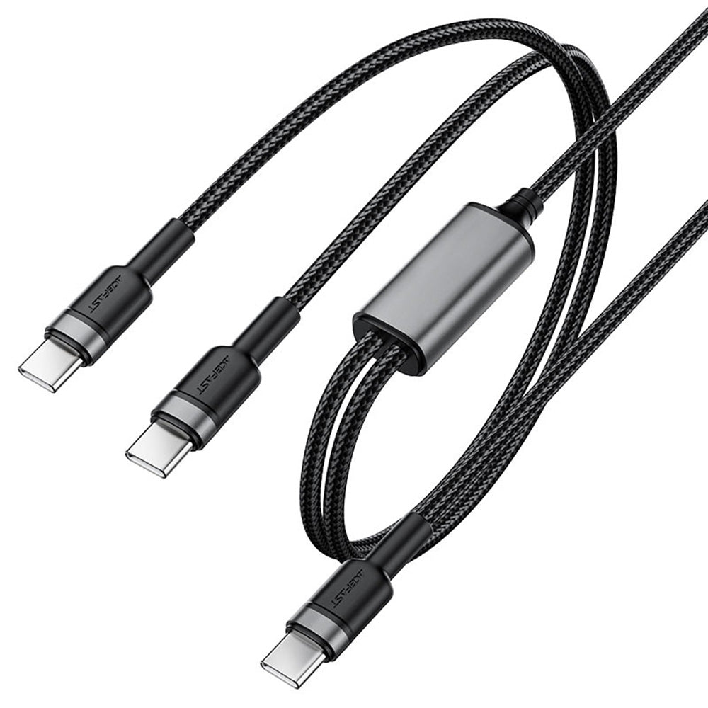 Data- og opladningskabel USB-C - 2 x USB-C Acefast C22-02, 100W, 1.25m, Sort