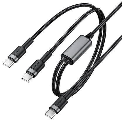 Data- og opladningskabel USB-C - 2 x USB-C Acefast C22-02, 100W, 1.25m, Sort