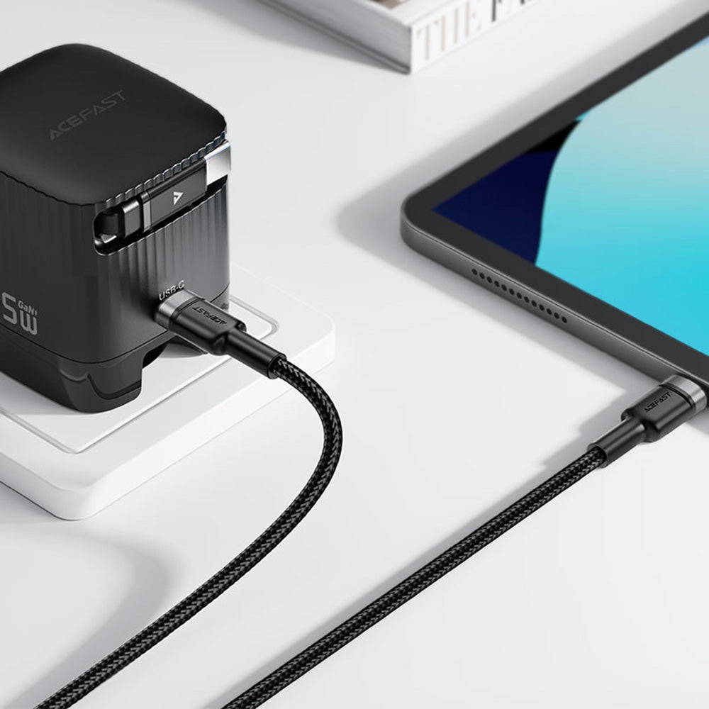 Data- og opladningskabel USB-C - 2 x USB-C Acefast C22-02, 100W, 1.25m, Sort