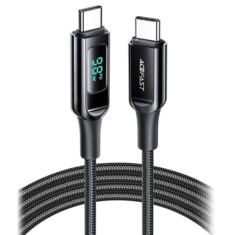 USB-C Data and Charging Cable - USB-C Acefast C6-03 Display, 100W, 2m, Black
