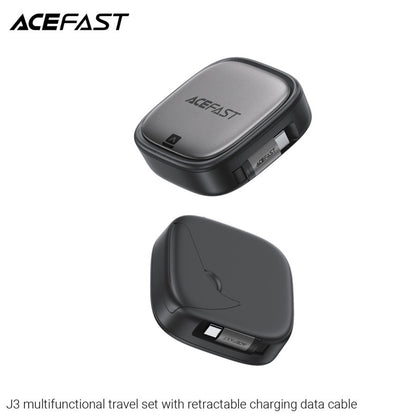 Data- og opladningskabel USB-C - USB-C Acefast Travel J3, 60W, 0.95m, Sort