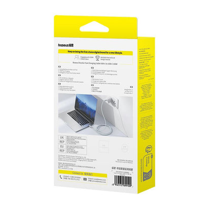 Data- og opladningskabel USB-C - USB-C Baseus Discolor, 100W, 2m, Blågrøn E0420703