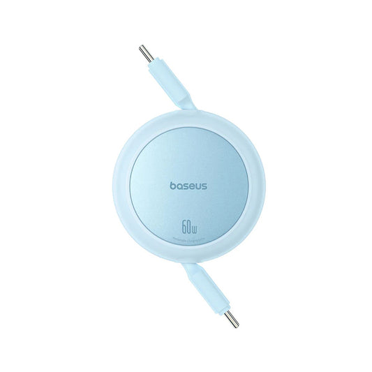 Data- og opladningskabel USB-C - USB-C Baseus Free2Pull Mini Retractable, 60W, 1m, Blå P10364500311-01
