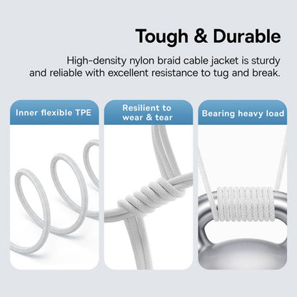 Data- og opladningskabel USB-C - USB-C Baseus Gem, 100W, 1m, Hvid P10373000211-00