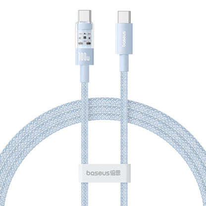 Data- og opladningskabel USB-C - USB-C Baseus Gem, 100W, 1m, Blå P10373000311-00