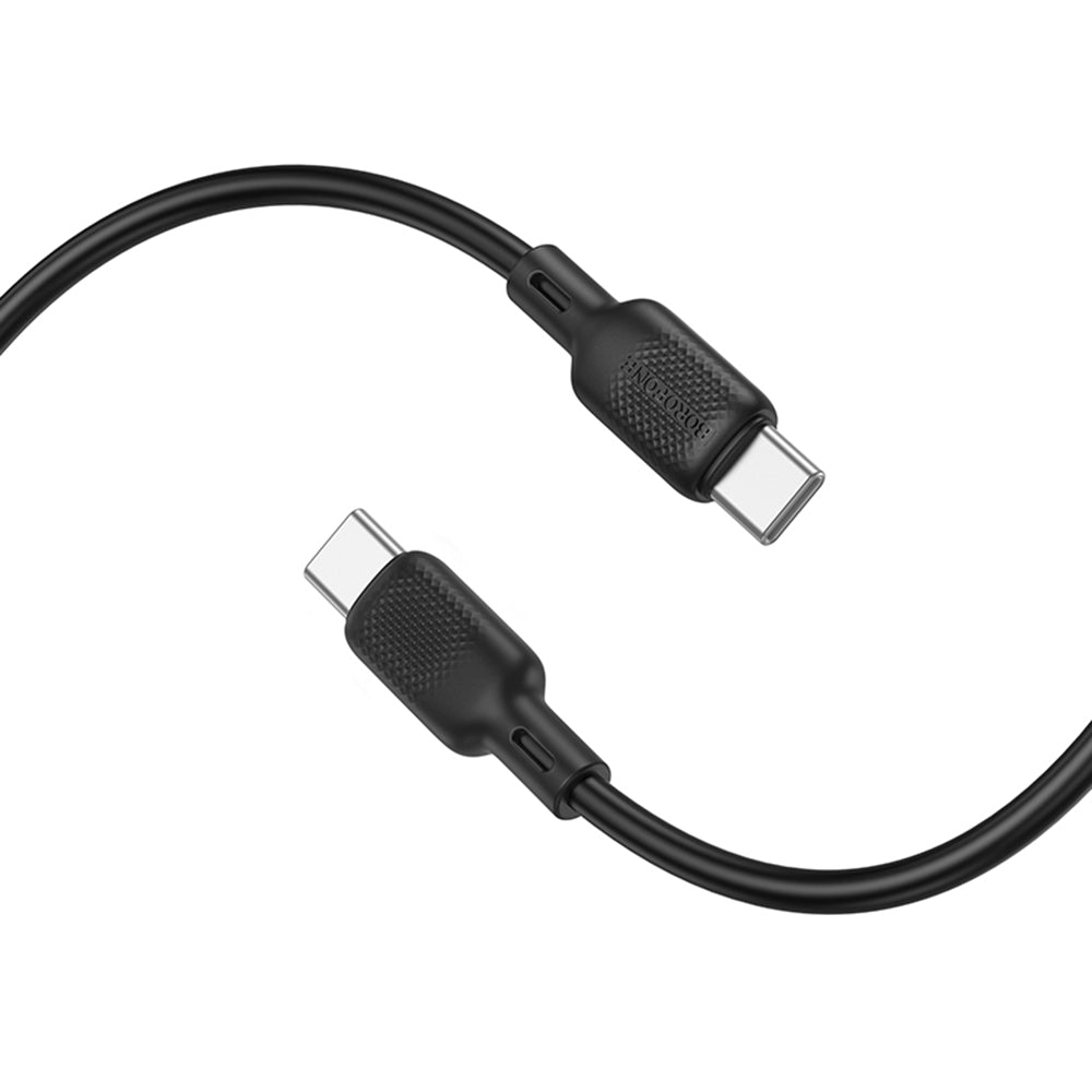 Data- og opladningskabel USB-C - USB-C Borofone BX113 Lenny, 60W, 2m, Sort