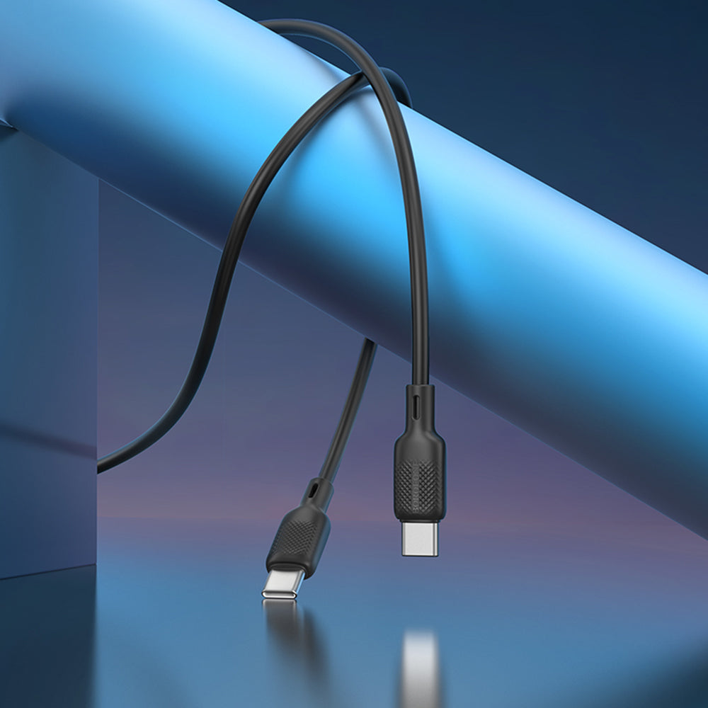 Data- og opladningskabel USB-C - USB-C Borofone BX113 Lenny, 60W, 2m, Sort