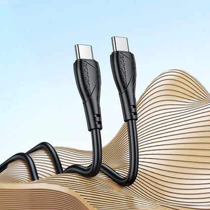 USB-C Data- og Opladningskabel - USB-C Borofone BX121 Energy, 60W, 1m, Sort
