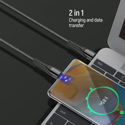 USB-C Data- og Opladningskabel - USB-C ColorWay CW-CBPDCC040, 65W, 1m, Grå