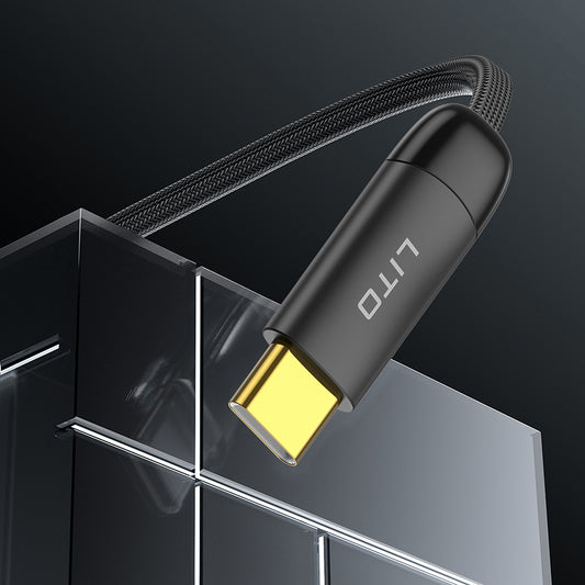 Data- og opladningskabel USB-C - USB-C Lito LD11CC, 60W, 1m, Sort