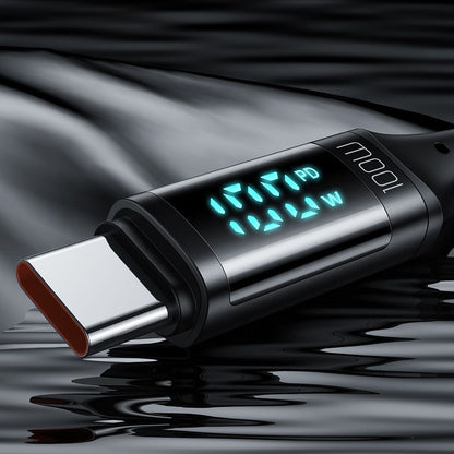 Data- og opladningskabel USB-C - USB-C McDodo CA-1100 Display, 100W, 1,2m, Sort