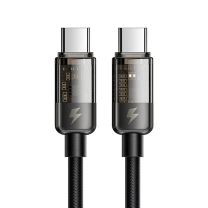 Data- og opladningskabel USB-C - USB-C McDodo CA-2840 Auto Power Off, 100W, 1,2m, Sort