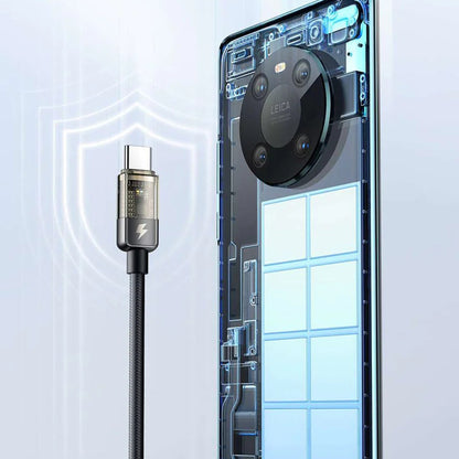 Data- og opladningskabel USB-C - USB-C McDodo CA-2840 Auto Power Off, 100W, 1,2m, Sort