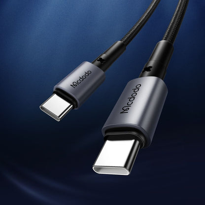 Data- og opladningskabel USB-C - USB-C McDodo CA-3130, 65W, 1m, Sort