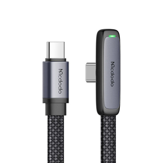 Data- og opladningskabel USB-C - USB-C McDodo CA-3360 Angled, 65W, 1.2m, Sort