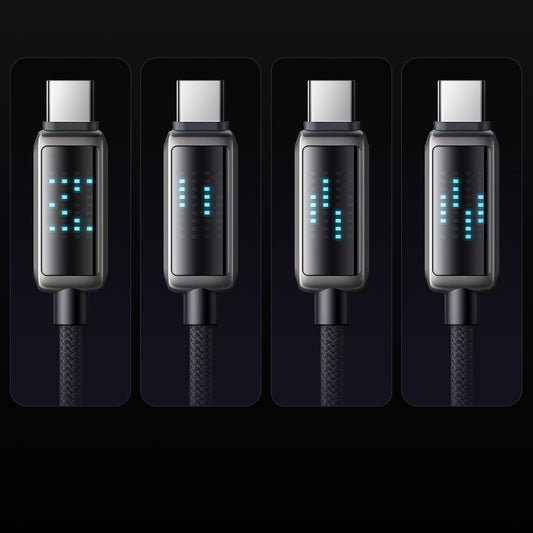 Data- og opladningskabel USB-C - USB-C McDodo CA-4250 Display, 100W, 1.2m, Sort