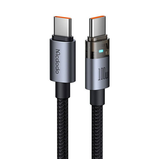 Data- og opladningskabel USB-C - USB-C McDodo CA-5580, 100W, 1.2m, Sort