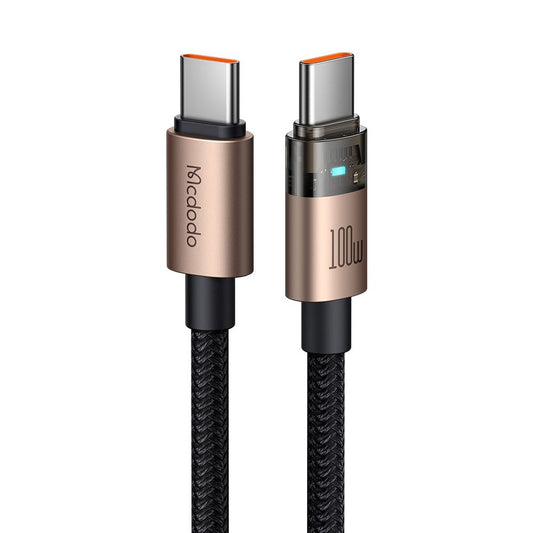 USB-C Data og Opladningskabel - USB-C McDodo CA-5581, 100W, 1.2m, Guld