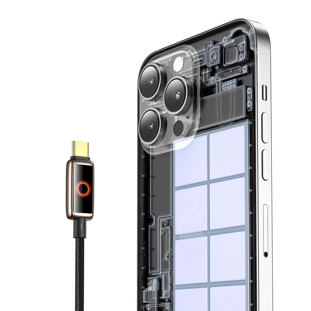 Data- og opladningskabel USB-C - USB-C McDodo CA-6681 Auto Power Off, 100W, 1,2m, Guld