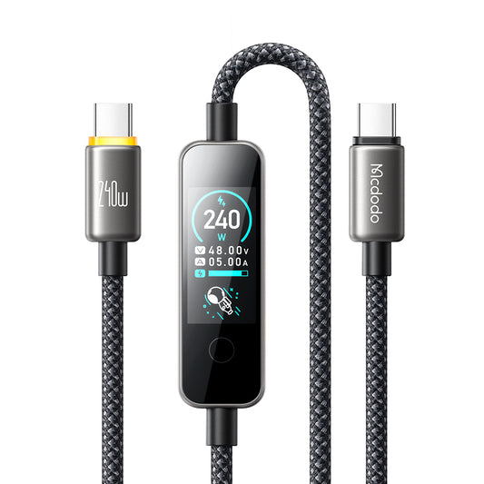 USB-C Data and Charging Cable - USB-C McDodo CA-8750 Display, 240W, 1.2m, Black
