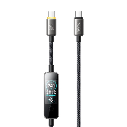 USB-C Data and Charging Cable - USB-C McDodo CA-8750 Display, 240W, 1.2m, Black
