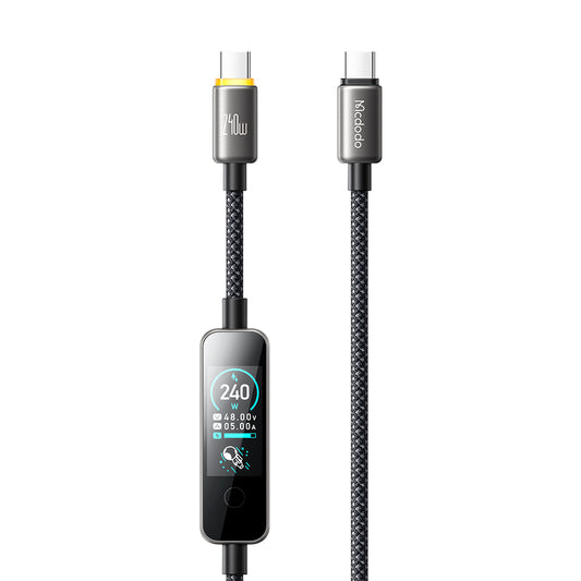 USB-C Data and Charging Cable - USB-C McDodo CA-8750 Display, 240W, 1.2m, Black