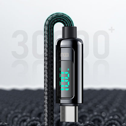 Data- og opladningskabel USB-C - USB-C McDodo CA-8820 Display, 100W, 1.2m, Sort