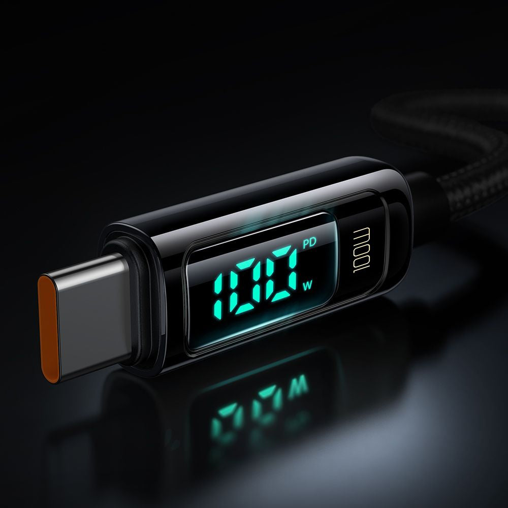 Data- og opladningskabel USB-C - USB-C McDodo CA-8820 Display, 100W, 1.2m, Sort