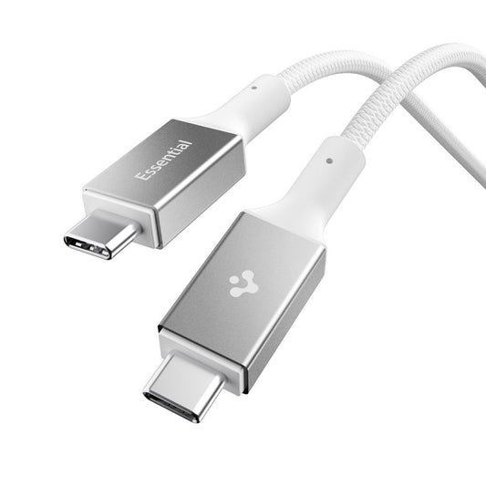 Data- og opladningskabel USB-C - USB-C Spigen EB10015CC, 100W, 1.5m, Hvid ACA10420