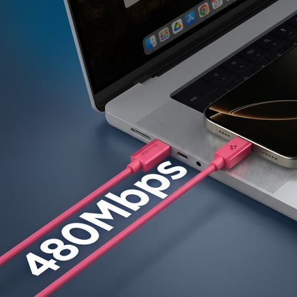 USB-C Data- og Opladningskabel - USB-C Spigen EB6010CC, 60W, 1m, Pink ACA10414