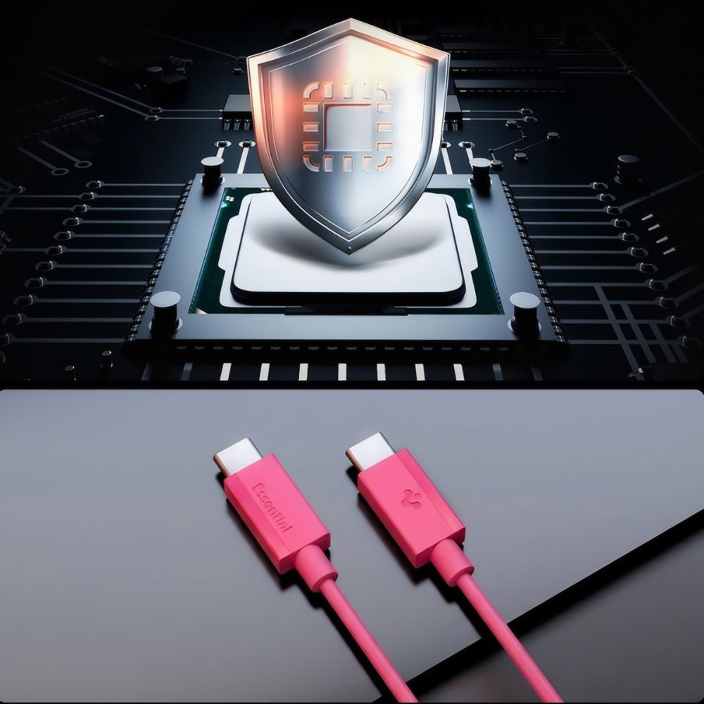 USB-C Data- og Opladningskabel - USB-C Spigen EB6010CC, 60W, 1m, Pink ACA10414