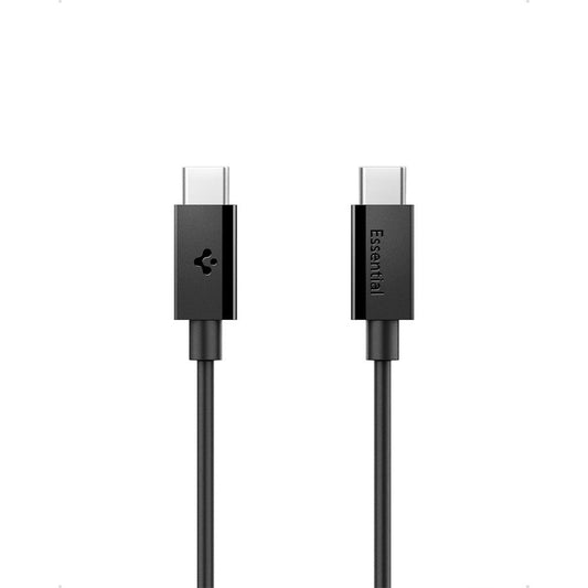 USB-C Data- og Opladningskabel - USB-C Spigen Essential, 60W, 1m, Sort