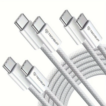 USB-C Data and Charging Cable - USB-C Techsuit PCB114D, 60W, 1m, Yellow