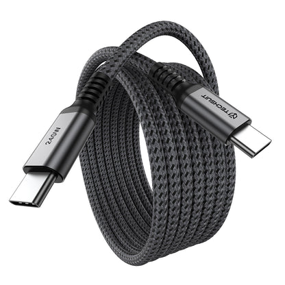 USB-C Data and Charging Cable - USB-C Techsuit TitanSync Pro CX2, 240W, 2m, Gray