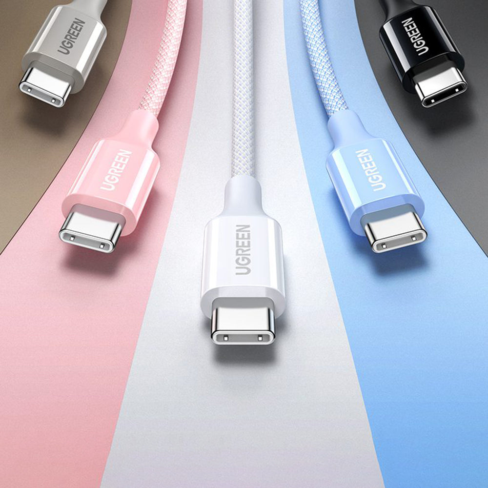 USB-C Data og Opladningskabel - USB-C UGREEN L501, 60W, 2m, Grå