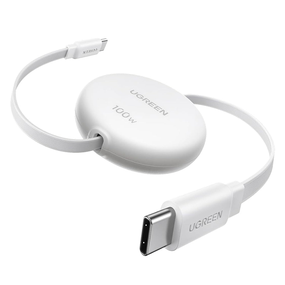 Data- og opladningskabel USB-C - USB-C UGREEN L531, 100W, 1m, Hvid