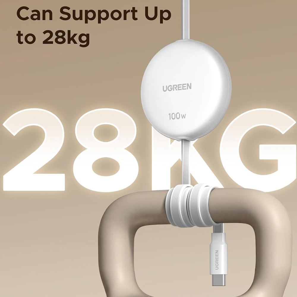 Data- og opladningskabel USB-C - USB-C UGREEN L531, 100W, 1m, Hvid