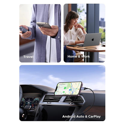 Data- og opladningskabel USB-C - USB-C UGREEN L532, 240W, 0,5m, Grå