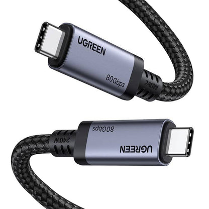 Data- og opladningskabel USB-C - USB-C UGREEN L706 (65383), 240W, 1m, Sort