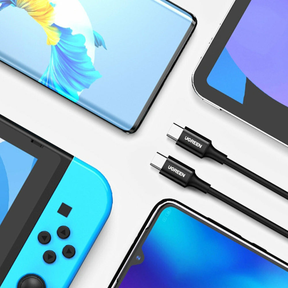 Data- og opladningskabel USB-C - USB-C UGREEN US300 (80371), 100W, 1m, Sort