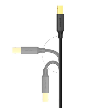 UGREEN US135 Printer Cable, USB-A to USB-B, 5m, Black