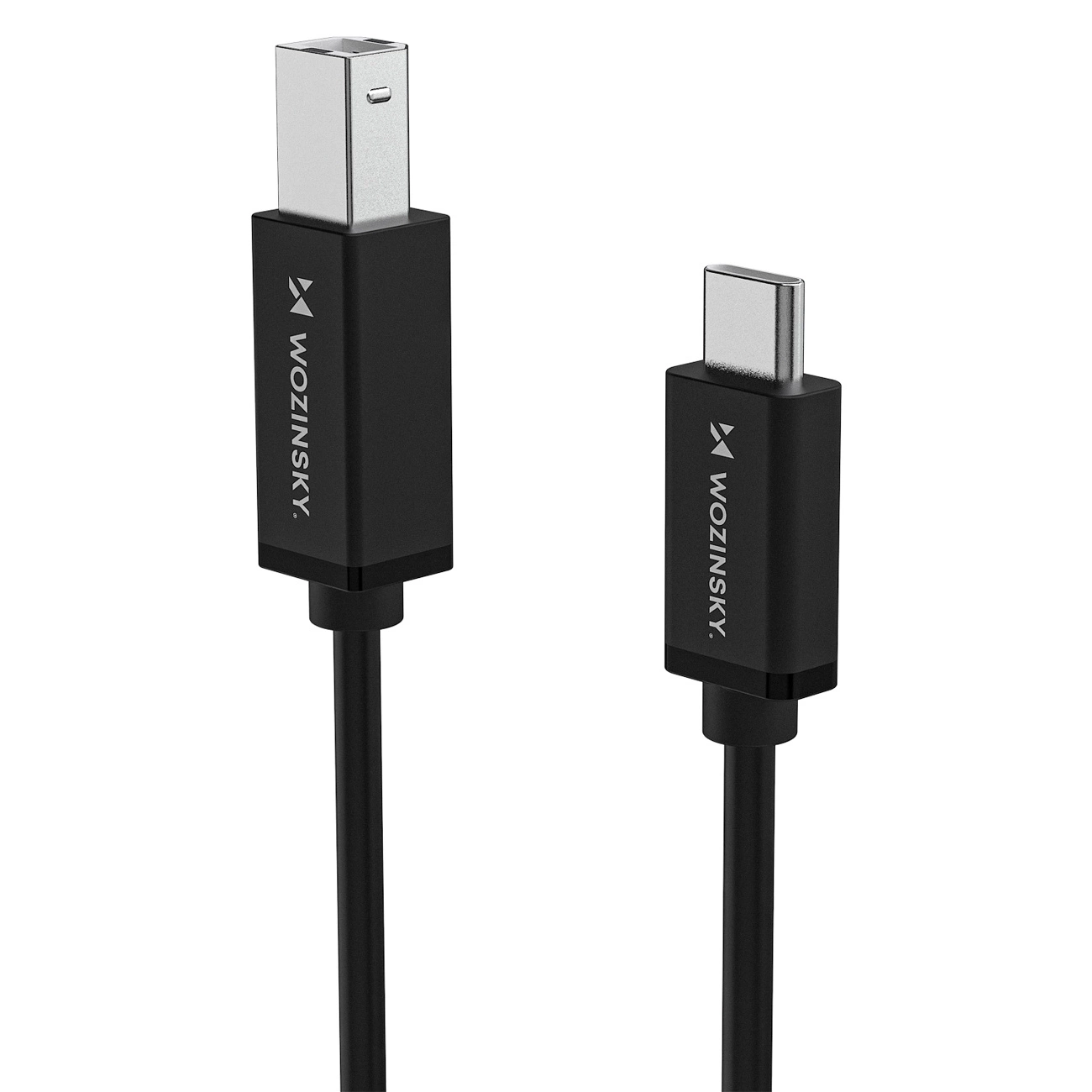 Printerkabel WZK WKDDY1S, USB-C - USB-B, 1m, Sort