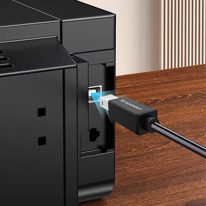 Printerkabel WZK WKDDY2S, USB-C - USB-B, 2m, Sort