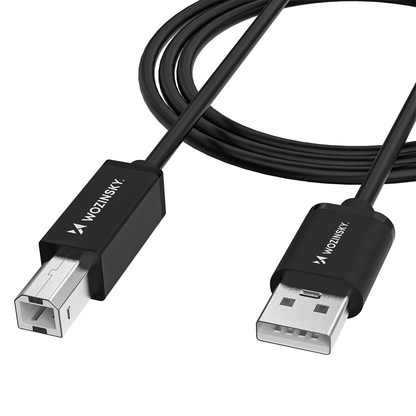 Printerkabel WZK WKDDY3S, USB-A - USB-B, 2m, Sort