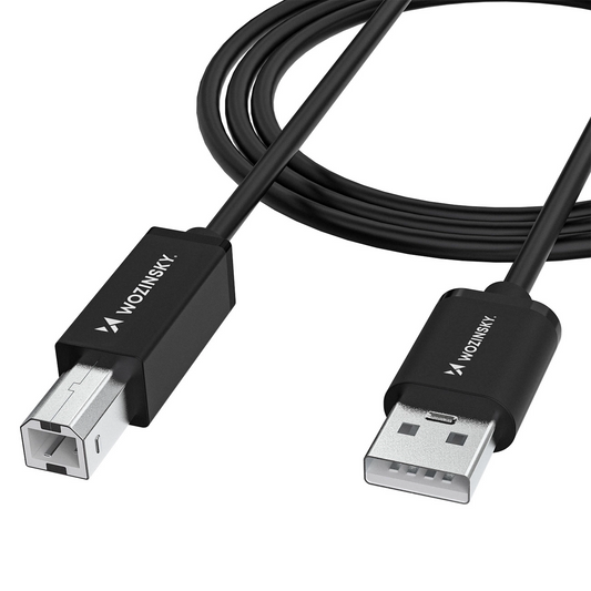 Printerkabel WZK WKDDY3S, USB-A - USB-B, 2m, Sort
