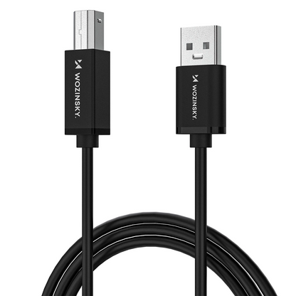 Printerkabel WZK WKDDY3S, USB-A - USB-B, 2m, Sort