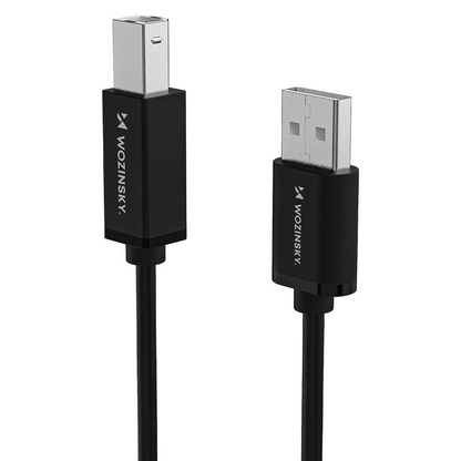 Printerkabel WZK WKDDY3S, USB-A - USB-B, 2m, Sort