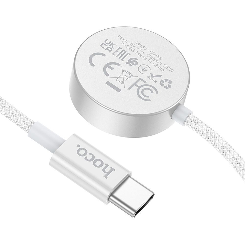 HOCO CW59 Charging Cable for Apple Watch / Samsung Galaxy Watch Series, White